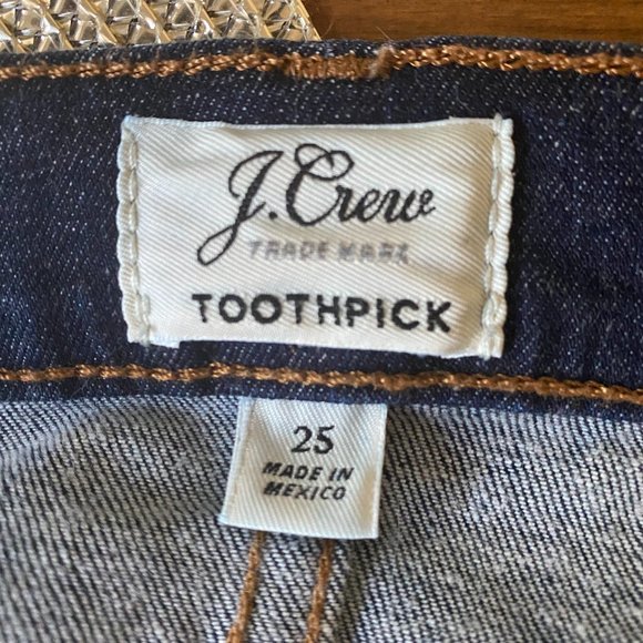 NWOT J.Crew 8" Toothpick Classic Wash - 25 - Picture 2 of 6